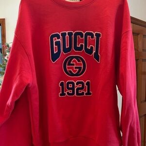 Men's Gucci embroidered cotton jersey sweatshirt . Size XL